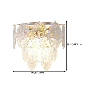 Stylish Clear Glass Gold Snow Metal Wall Sconce Zawala Image - 21