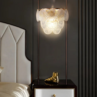 Stylish Clear Glass Gold Snow Metal Wall Sconce Zawala Image - 3