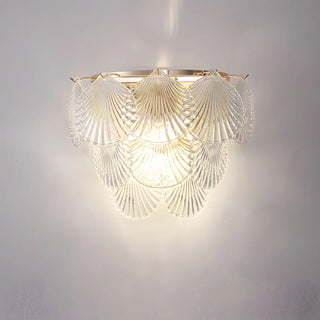 Stylish Clear Glass Gold Snow Metal Wall Sconce Zawala Image - 9