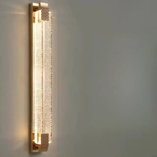 Luxury Geometric Crystal Panel Gold Wall Sconce Zawala Image - 13
