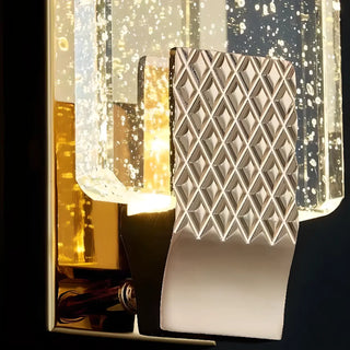 Luxury Geometric Crystal Panel Gold Wall Sconce Zawala Image - 15