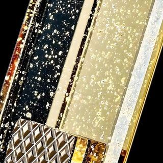 Luxury Geometric Crystal Panel Gold Wall Sconce Zawala Image - 16