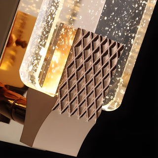 Luxury Geometric Crystal Panel Gold Wall Sconce Zawala Image - 18