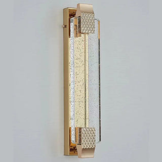 Luxury Geometric Crystal Panel Gold Wall Sconce Zawala Image - 2