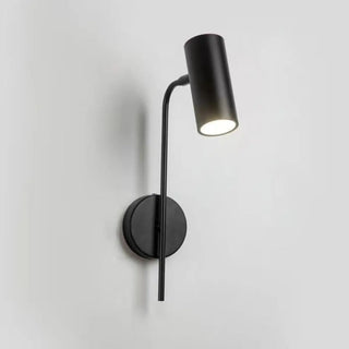 Sleek Black Cylinder Bedside Adjustable Wall Sconce Zawala Image - 12