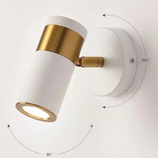 Sleek Black Cylinder Bedside Adjustable Wall Sconce Zawala Image - 17