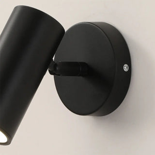 Sleek Black Cylinder Bedside Adjustable Wall Sconce Zawala Image - 18