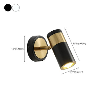Sleek Black Cylinder Bedside Adjustable Wall Sconce Zawala Image - 24