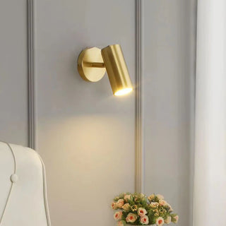 Sleek Black Cylinder Bedside Adjustable Wall Sconce Zawala Image - 3