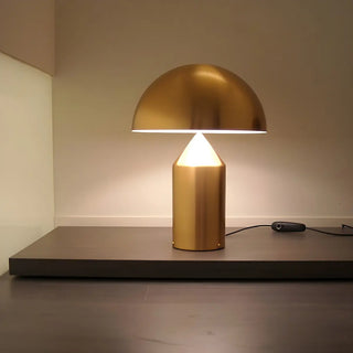 Stylish Geometric Golden Hemisphere Metal Table Lamp Zawala Image - 1