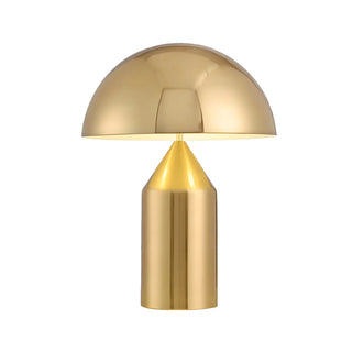 Stylish Geometric Golden Hemisphere Metal Table Lamp Zawala Image - 4