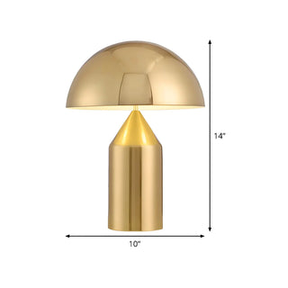 Stylish Geometric Golden Hemisphere Metal Table Lamp Zawala #size