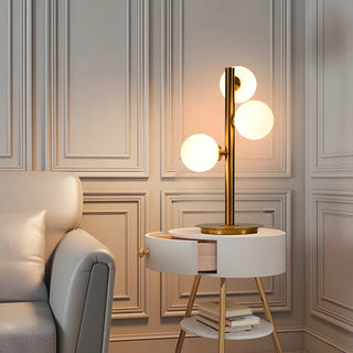 Stylish Gold 3-Light Globe Shade Metal Table Lamp Zawala Image - 1