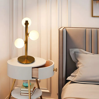 Stylish Gold 3-Light Globe Shade Metal Table Lamp Zawala Image - 2
