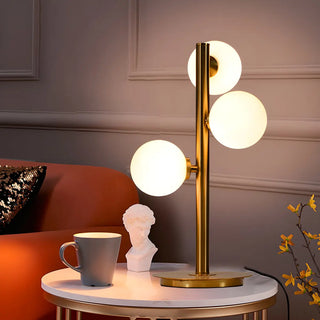 Stylish Gold 3-Light Globe Shade Metal Table Lamp Zawala Image - 4
