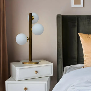 Stylish Gold 3-Light Globe Shade Metal Table Lamp Zawala Image - 8