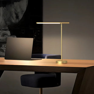 Stylish Simple Gold Linear LED Metal Bedside Table Lamp Zawala Image - 1