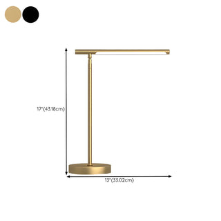 Stylish Simple Gold Linear LED Metal Bedside Table Lamp Zawala #size