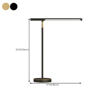 Stylish Simple Gold Linear LED Metal Bedside Table Lamp Zawala Image - 15
