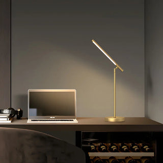 Stylish Simple Gold Linear LED Metal Bedside Table Lamp Zawala Image - 2