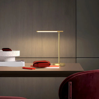 Stylish Simple Gold Linear LED Metal Bedside Table Lamp Zawala Image - 3
