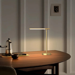 Stylish Simple Gold Linear LED Metal Bedside Table Lamp Zawala Image - 5
