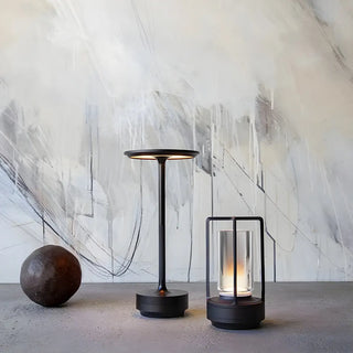 Simple Stylish Geometric Shade LED Metal Table Lamp Zawala Image - 5