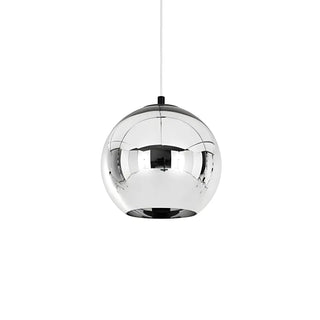 ZOWALA - Modern Rose Gold Mirrored Glass Globe Bar Pendant Light Image - 11