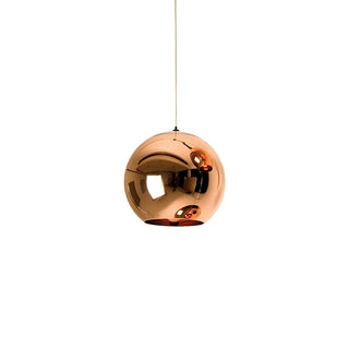 ZOWALA - Modern Rose Gold Mirrored Glass Globe Bar Pendant Light Image - 14
