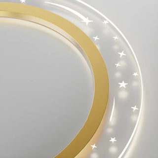 Stylish Gold Multi-Ring LED Ceiling Fan with Light Zawala Image - 11
