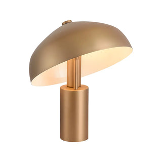 Stylish Golden Geometric Dome Shade Metal Table Lamp Zawala Image - 11