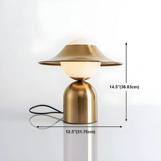 Stylish Golden Geometric Dome Shade Metal Table Lamp Zawala Image - 16