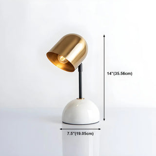 Stylish Golden Geometric Dome Shade Metal Table Lamp Zawala Image - 17