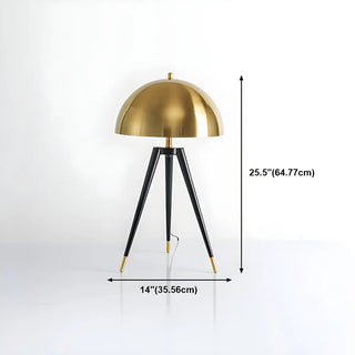 Stylish Golden Geometric Dome Shade Metal Table Lamp Zawala Image - 20
