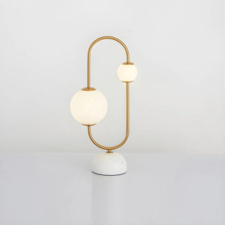Stylish Golden Geometric Dome Shade Metal Table Lamp Zawala Image - 7