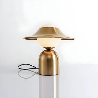 Stylish Golden Geometric Dome Shade Metal Table Lamp Zawala Image - 8