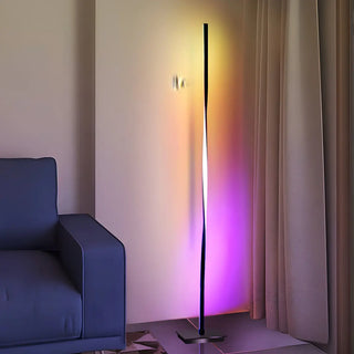 Stylish Linear Twisted LED Color-Changing Floor Lamp Zawala Image - 1