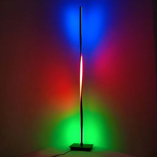 Stylish Linear Twisted LED Color-Changing Floor Lamp Zawala Image - 10