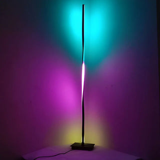 Stylish Linear Twisted LED Color-Changing Floor Lamp Zawala Image - 11
