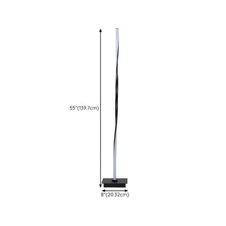 Stylish Linear Twisted LED Color-Changing Floor Lamp Zawala #size