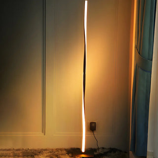 Stylish Linear Twisted LED Color-Changing Floor Lamp Zawala Image - 2