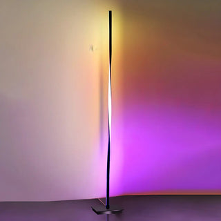 Stylish Linear Twisted LED Color-Changing Floor Lamp Zawala Image - 4