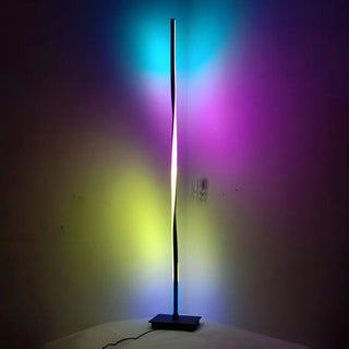 Stylish Linear Twisted LED Color-Changing Floor Lamp Zawala Image - 6