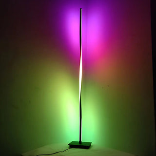 Stylish Linear Twisted LED Color-Changing Floor Lamp Zawala Image - 8