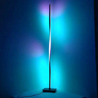 Stylish Linear Twisted LED Color-Changing Floor Lamp Zawala Image - 9