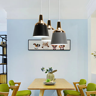 Modern Bell Matte Metal Dining Room Pendant Light Zawala Image - 1