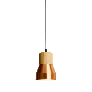 Contemporary Mini Copper Conical Wood Hotel Pendant Light Zawala Image - 5