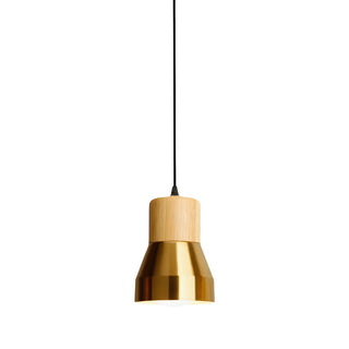 Contemporary Mini Copper Conical Wood Hotel Pendant Light Zawala Image - 6