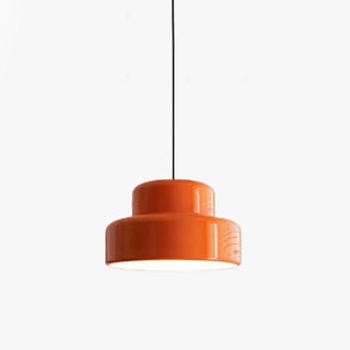 ZOWALA - Modern Metal Orange Cylinder Entryway Pendant Light Image - 10