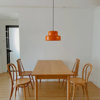 ZOWALA - Modern Metal Orange Cylinder Entryway Pendant Light Image - 4
